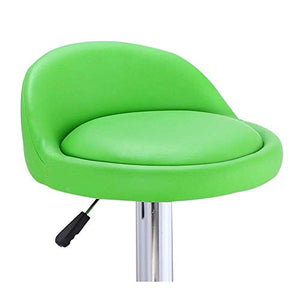 Poltrone Nubao Semplice Bar Sedia Piede Alto Sgabello Girevole Bar Sedia Sedia di Bellezza Barber Chair, Rosso, Pulleychassis (Color : Green, Size : Silverbase)