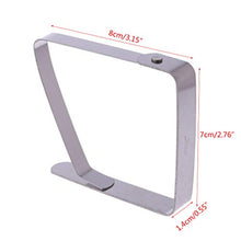 Fogun - Set di 4 fermatovaglia in acciaio INOX, 8,2 x 7 cm