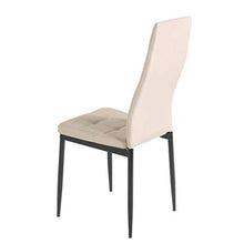 Brigros - Sedie di Tessuto Milano - Set da 4 Sedie Design per Sala da Pranzo, Sedie da Cucina, Ufficio, Sala d'Attesa, Camera da Letto (Beige)