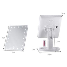 LCSD Specchi Compatti Rosa Vanity Specchio Trucco, Rotazione Calda 360 Gradi Specchio Trucco Regolabile 16/22 Led Illuminato Schermo LED Portatile Luminoso Specchi Cosmetici