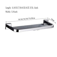 DNSJB mensole da bagno, mensola di Vetro del Bagno dell'Acciaio Inossidabile del Bagno della mensola di attaccatura di Parete del Bagno dell'Acciaio Inossidabile 304 (Color : Silver, Size : 60CM)