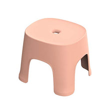 WOVELOT Small Panca Tavolino Antiscivolo Sgabello del Plastica Sgabello per Adulti Sgabello per Bambini per Calzature Sgabello Corto Rosa