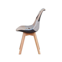 Sedie da pranzo Set di 2/4/6 Sedie da ufficio con sedile imbottito Gambe in legno per sala da pranzo Cucina Soggiorno Camera da letto Mobili da cucina di casa (Gray 2)