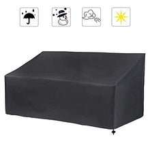 BESTINE Copertura per panca da giardino 2/3/4 posti, antivento, antivento e anti-UV, resistente agli strappi, tessuto Oxford 210D, colore nero, copertura per panca da patio