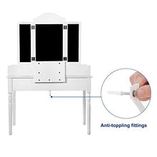 zhangfengjiao Comò Camera da Letto in Legno Massello, Comò con Sedia, Cassetto E Specchio, Mini Specchiera Minimalista Moderna, Adatta per Camera da Letto, Bagno