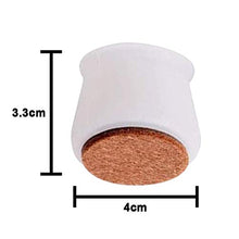 Breale - Set di 8 protezioni per gambe in silicone per sedie e sedie, antiscivolo, antiscivolo, con cuscinetti in feltro per la riduzione del rumore