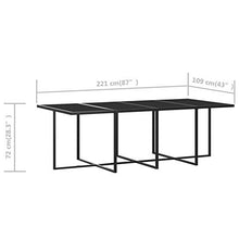 Tidyard Set da Pranzo da Giardino 9 pz con Cuscini in Polyrattan Grigio,Set da Pranzo Giardino,Set di Mobili,per Balcone, Giardino o Terrazzo
