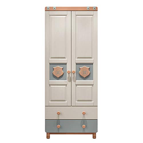 LiChaoWen Armadio per Bambini Boy Cartoon Double Door Dooring Room Mobili Combinazione Set Piccolo Appartamento Armadi Camera da Letto (Colore : White, Size : 200x59.9x80cm)