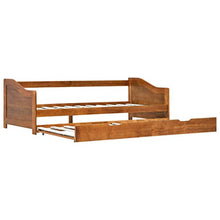 BIGTO - Divano letto estraibile, struttura in legno di pino massello, per la casa, 90 x 200 cm, colore: Marrone miele