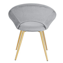 WOLTU BH230hgr-2 2X Poltrone in Velluto per Sala da Pranzo Soggiorno Moderna Sedia con Schienale Braccioli Grigio Chiaro