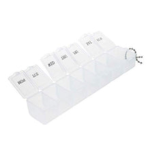 2pcs settimanale pillola organizzatore 7 giorni medicina scomparti stoccaggio vitamina viaggio bianco 1 pz