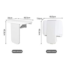 BAIHAO Sgabello per Doccia Pieghevole per Montaggio a Parete per Bagno Sgabello per Cambio Scarpe per Porta Sedia Antiscivolo in plastica Sgabello Piccolo per Il Bagno di Donne anziane e Incinte