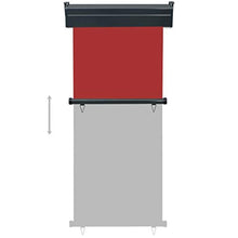vidaXL - Tenda laterale per balcone, 80 × 250 cm, colore: Rosso