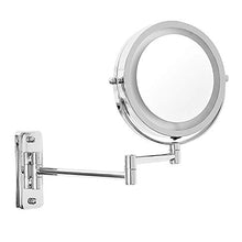 Specchio per Il Trucco con LuceSpecchio Cosmetico da 7"con Illuminazione A LED per Trucco, Bagno, Flessibile, Regolabile, da Parete Illuminato A LED Illuminato