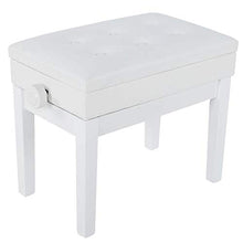 Moolo Pianello Sedia Regolabile Altezza Pianoforte Piano PU Imbottito Panchetta Sedile Singola Sgabello Sgabello Sgabello Sgabello (Bianco)