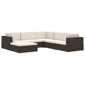 vidaXL Poltrona Modulare ad Angolo 1 pz con Cuscini Foderati Lavabili Leggera Elegante Arredi da Esterno Divano Polyrattan Nero Telaio in Acciaio
