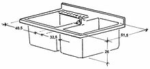 MONTEGRAPPA Mobile Lavatoio 80x60x85cm 2 Ante 2 Vasche ASSE in Legno Marella Bianco