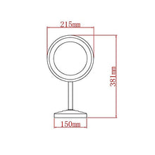 Specchi per trucco da tavolo a LED, specchio da 8 pollici cromato con luci Specchio illuminato ingranditore cosmetico regolabile in ottone con spina,7X