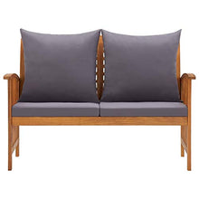 Tidyard Panca da Esterni, Panchina da Giardino con Braccioli in Legno massello di Acacia,Arredi da Esterno,119 x 67 x 83 cm