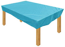 YULIAN kbAcquisto Pirate Copertura Giardino Premio Copertura di mobili da Esterno Tavolo e Sedia Polvere 220x115x15 cm Patio Coperto Impermeabile in Tessuto Oxford 600D Turchese