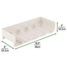 mDesign Set da 4 scaffali per bottiglie di vino impilabili – Portabottiglie in plastica per 20 bottiglie in totale – Organizer in plastica per ogni tipo di bottiglia – beige