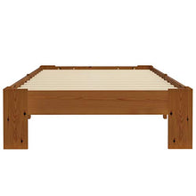 BIGTO - Struttura letto in legno di pino massello, per camera da letto, colore: marrone, 100 x 200 cm