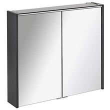 Fackelmann Armadietto a due ante con illuminazione a LED, 80 cm, antracite opaco Denver