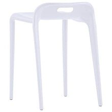 Tidyard Sgabelli Impilabili in Plastica Moderni Industriali,Sgabelli Alti da Bar Cucina 4 pz Bianchi