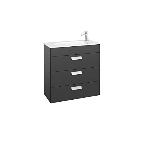Roca Lavabo + Mobile Base 3 Cassetti Unik Debba, 70 x 36 x 72 cm, Grigio (Riferimento: A857127153)
