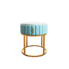 XJL Nordic Light Light Seas Semplice Comodino da Comodino Anti-Velvet Tessuto in Ferro Battuto Camera da Letto Laterale Cabinetto di qualità Maniglia Sofà Tavolino (Color : Light Blue, Size : Ready)