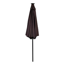 XDD - Ombrellone da giardino, con luce a LED, 8 Nervature di ferro, superficie di ombrello in PU, impermeabile