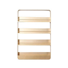 Semplicità Elegante Scaffale a Muro Scaffali Galleggianti Scaffale per Profumo Oro Bagno Negozio Di Chiodi Guardiail Multifunzionale per Ripostiglio, 4 Strati, HJJ, Metallico, 40x6x60cm