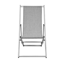 XONE Coppia Sdraio 5 Posizioni Grigio Melange | 2 Sdraio Spiaggia Giardino in Alluminio e textilene, Dimensioni 102x58x93 cm