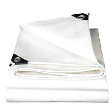 DFREW Heavy Duty Bianco Impermeabile Tarps Incatramata Sheet Ground Cover - 100% Resistente Ai Raggi Uv, Prova con Occhielli, 520G / M², Spessore 0,45 Mm Di Umidità,4Mx8M,4Mx8M