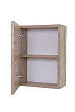 tft Pensile da Bagno 1 Anta Push 35x18x47,5 cm in Legno Ibiza Tabacco Chiaro