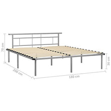 FAMIROSA Giroletto Giroletto Grigio in Metallo 180x200 cm