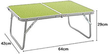 Tavolo da picnic all'aperto All'aperto multi-funzione Camping Picnic Picnic Pieghevole Tavolo Pieghevole Computer Notebook Desk Verde e arancione (Colore: B, Dimensione: L * W * H: 64 * 42 * 29 cm) Bb