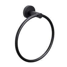 Tuggui - Portasciugamani in acciaio inox SUS 304, colore: Nero opaco