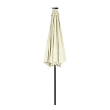 Aufun Ombrellone 300 cm con manovella e Protezione Solare a LED Bianca Protezione UV LED inclinabile 40+ - Ombrellone da Giardino in Alluminio Beige Ombrello da Giardino Ombrello da Giardino (Beige)