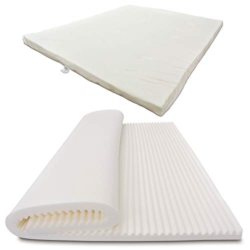 Baldiflex Emporio Topper Correttore Materasso Singolo in Memory Foam Wave, Fodera in Silver Safe Sfoderabile, ergonomico, antiacaro, 80 x 190 cm h 6 cm
