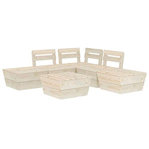 Tidyard Set Divani da Giardino su Pallet 6 pz in Legno Abete Impregnato,Set Divano da Giardino,Divano da Giardino,Set Divano da Giardino,per Giardino, Terrazzo, Soggiorno