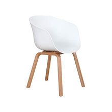 Uderkiny Set di 4 sedie in Stile Nordico, Sedia da Pranzo in Stile Medievale con braccioli e Gambe in Metallo, Adatta per Soggiorno, Cucina e Ufficio, Dimensioni: 78 * 55 * 48 cm (Bianco-4)