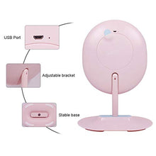 Specchio Trucco Ingrandimento 5X, LED Power Illuminato Touch Screen HD Specchi da Tavolo Ingranditore 5X e Cavo di Alimentazione USB Trucco
