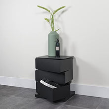 Spinder Design ST620-22 Comò, Acciaio, Nero, 26 x 37 x 54,5cm