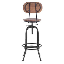 Bar chair Bar Stool Metallo con Schienale Industrial Style Altezza Regolabile ruotabile Home Ristorante Bancone 1 Pezzo