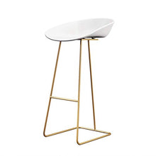 LLT Pratico sgabello Sgabelli colazione Bar Dining Chair Bar Stool Pianale da cucina bianco/oro/metallo di sicurezza Black Frame Pp Sedile Carico massimo 120Kg,Oro,65CM
