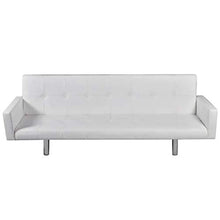 Ausla Divano Letto 3 Posti, Telaio in Legno e tappezzeria in Pelle Artificiale, con Braccioli, Divano Letto Moderno, Divano Letto Soggiorno