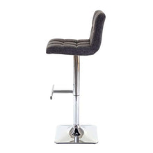 Mendler Set 2X sgabelli Lounge Kavala Tessuto Base cromata Grigio