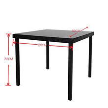 Chicreat T200 Tavolo da Giardino, Alluminio/Vetro, Colore, 90 x 90 x 74 cm, Nero/Grigio, 0