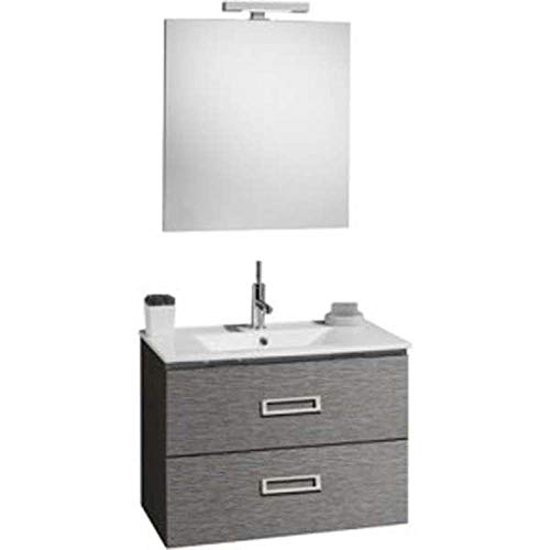 MOBILE BAGNO SOSPESO FANTASY CON LAVABO E SPECCHIO cm 75 Grigio Matrix